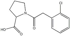 1-[2-(2-chlorophenyl)acetyl]pyrrolidine-2-carboxylic acid Struktur