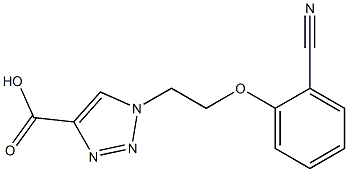 1-[2-(2-cyanophenoxy)ethyl]-1H-1,2,3-triazole-4-carboxylic acid Struktur