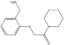 1-[2-(2-oxo-2-piperidin-1-ylethoxy)phenyl]methanamine Struktur