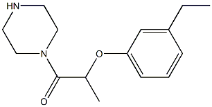 1-[2-(3-ethylphenoxy)propanoyl]piperazine Struktur