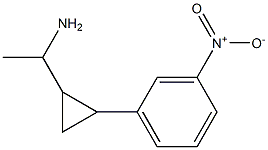 1-[2-(3-nitrophenyl)cyclopropyl]ethan-1-amine Struktur