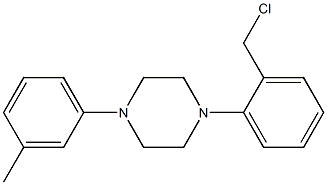 1-[2-(chloromethyl)phenyl]-4-(3-methylphenyl)piperazine Struktur