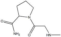 1-[2-(methylamino)acetyl]pyrrolidine-2-carboxamide Struktur