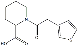 1-[2-(thiophen-3-yl)acetyl]piperidine-2-carboxylic acid Struktur