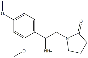 1-[2-amino-2-(2,4-dimethoxyphenyl)ethyl]pyrrolidin-2-one Struktur