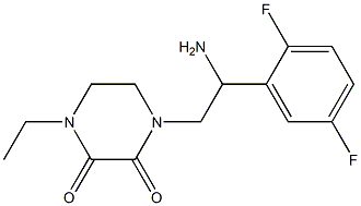 1-[2-amino-2-(2,5-difluorophenyl)ethyl]-4-ethylpiperazine-2,3-dione Struktur