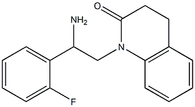 1-[2-amino-2-(2-fluorophenyl)ethyl]-3,4-dihydroquinolin-2(1H)-one Struktur