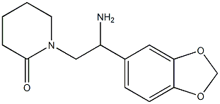 1-[2-amino-2-(2H-1,3-benzodioxol-5-yl)ethyl]piperidin-2-one Struktur