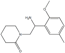 1-[2-amino-2-(2-methoxy-5-methylphenyl)ethyl]piperidin-2-one Struktur