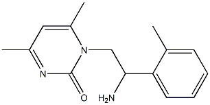 1-[2-amino-2-(2-methylphenyl)ethyl]-4,6-dimethylpyrimidin-2(1H)-one Struktur