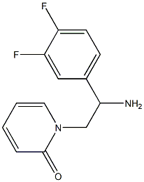 1-[2-amino-2-(3,4-difluorophenyl)ethyl]pyridin-2(1H)-one Struktur