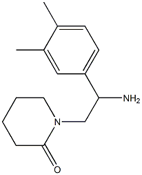 1-[2-amino-2-(3,4-dimethylphenyl)ethyl]piperidin-2-one Struktur