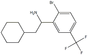 1-[2-bromo-5-(trifluoromethyl)phenyl]-2-cyclohexylethan-1-amine Struktur