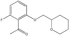 1-[2-fluoro-6-(oxan-2-ylmethoxy)phenyl]ethan-1-one Struktur