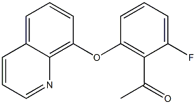 1-[2-fluoro-6-(quinolin-8-yloxy)phenyl]ethan-1-one Struktur