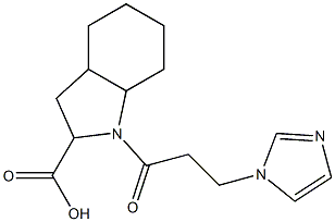 1-[3-(1H-imidazol-1-yl)propanoyl]octahydro-1H-indole-2-carboxylic acid Struktur