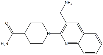 1-[3-(aminomethyl)quinolin-2-yl]piperidine-4-carboxamide Struktur