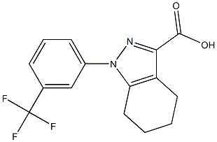 1-[3-(trifluoromethyl)phenyl]-4,5,6,7-tetrahydro-1H-indazole-3-carboxylic acid Struktur