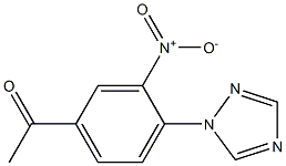 1-[3-nitro-4-(1H-1,2,4-triazol-1-yl)phenyl]ethan-1-one Struktur