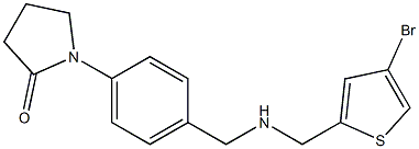 1-[4-({[(4-bromothiophen-2-yl)methyl]amino}methyl)phenyl]pyrrolidin-2-one Struktur