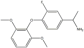 1-[4-(2,6-dimethoxyphenoxy)-3-fluorophenyl]ethan-1-amine Struktur