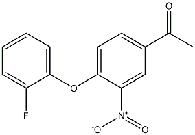 1-[4-(2-fluorophenoxy)-3-nitrophenyl]ethan-1-one Struktur