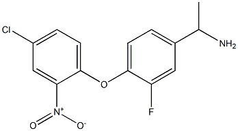 1-[4-(4-chloro-2-nitrophenoxy)-3-fluorophenyl]ethan-1-amine Struktur