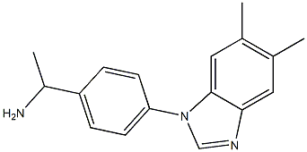 1-[4-(5,6-dimethyl-1H-1,3-benzodiazol-1-yl)phenyl]ethan-1-amine Struktur