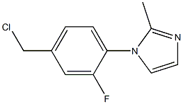 1-[4-(chloromethyl)-2-fluorophenyl]-2-methyl-1H-imidazole Struktur