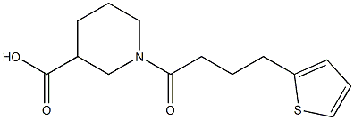 1-[4-(thiophen-2-yl)butanoyl]piperidine-3-carboxylic acid Struktur