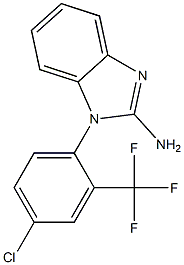 1-[4-chloro-2-(trifluoromethyl)phenyl]-1H-1,3-benzodiazol-2-amine Struktur