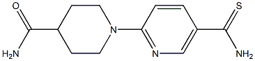 1-[5-(aminocarbonothioyl)pyridin-2-yl]piperidine-4-carboxamide Struktur