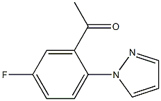 1-[5-fluoro-2-(1H-pyrazol-1-yl)phenyl]ethan-1-one Struktur