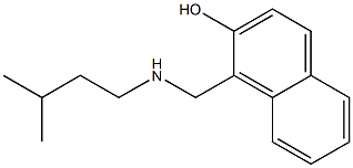 1-{[(3-methylbutyl)amino]methyl}naphthalen-2-ol Struktur