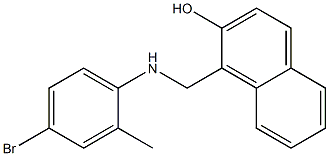 1-{[(4-bromo-2-methylphenyl)amino]methyl}naphthalen-2-ol Struktur