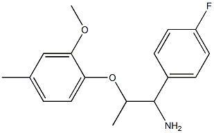 1-{[1-amino-1-(4-fluorophenyl)propan-2-yl]oxy}-2-methoxy-4-methylbenzene Struktur