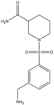 1-{[3-(aminomethyl)phenyl]sulfonyl}piperidine-3-carboxamide Struktur