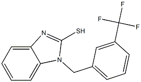 1-{[3-(trifluoromethyl)phenyl]methyl}-1H-1,3-benzodiazole-2-thiol Struktur