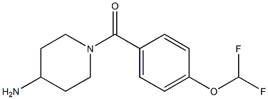 1-{[4-(difluoromethoxy)phenyl]carbonyl}piperidin-4-amine Struktur