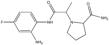 1-{1-[(2-amino-4-fluorophenyl)carbamoyl]ethyl}pyrrolidine-2-carboxamide Struktur