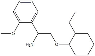 1-{1-amino-2-[(2-ethylcyclohexyl)oxy]ethyl}-2-methoxybenzene Struktur