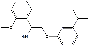 1-{1-amino-2-[3-(propan-2-yl)phenoxy]ethyl}-2-methoxybenzene Struktur