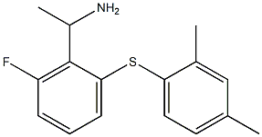 1-{2-[(2,4-dimethylphenyl)sulfanyl]-6-fluorophenyl}ethan-1-amine Struktur