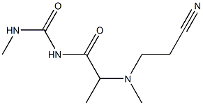 1-{2-[(2-cyanoethyl)(methyl)amino]propanoyl}-3-methylurea Struktur