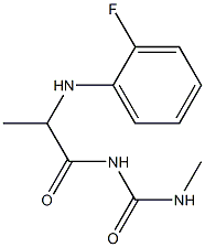 1-{2-[(2-fluorophenyl)amino]propanoyl}-3-methylurea Struktur