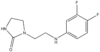 1-{2-[(3,4-difluorophenyl)amino]ethyl}imidazolidin-2-one Struktur