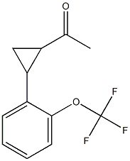 1-{2-[2-(trifluoromethoxy)phenyl]cyclopropyl}ethan-1-one Struktur