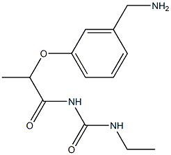 1-{2-[3-(aminomethyl)phenoxy]propanoyl}-3-ethylurea Struktur