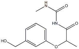 1-{2-[3-(hydroxymethyl)phenoxy]propanoyl}-3-methylurea Struktur