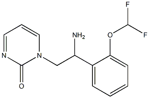 1-{2-amino-2-[2-(difluoromethoxy)phenyl]ethyl}pyrimidin-2(1H)-one Struktur